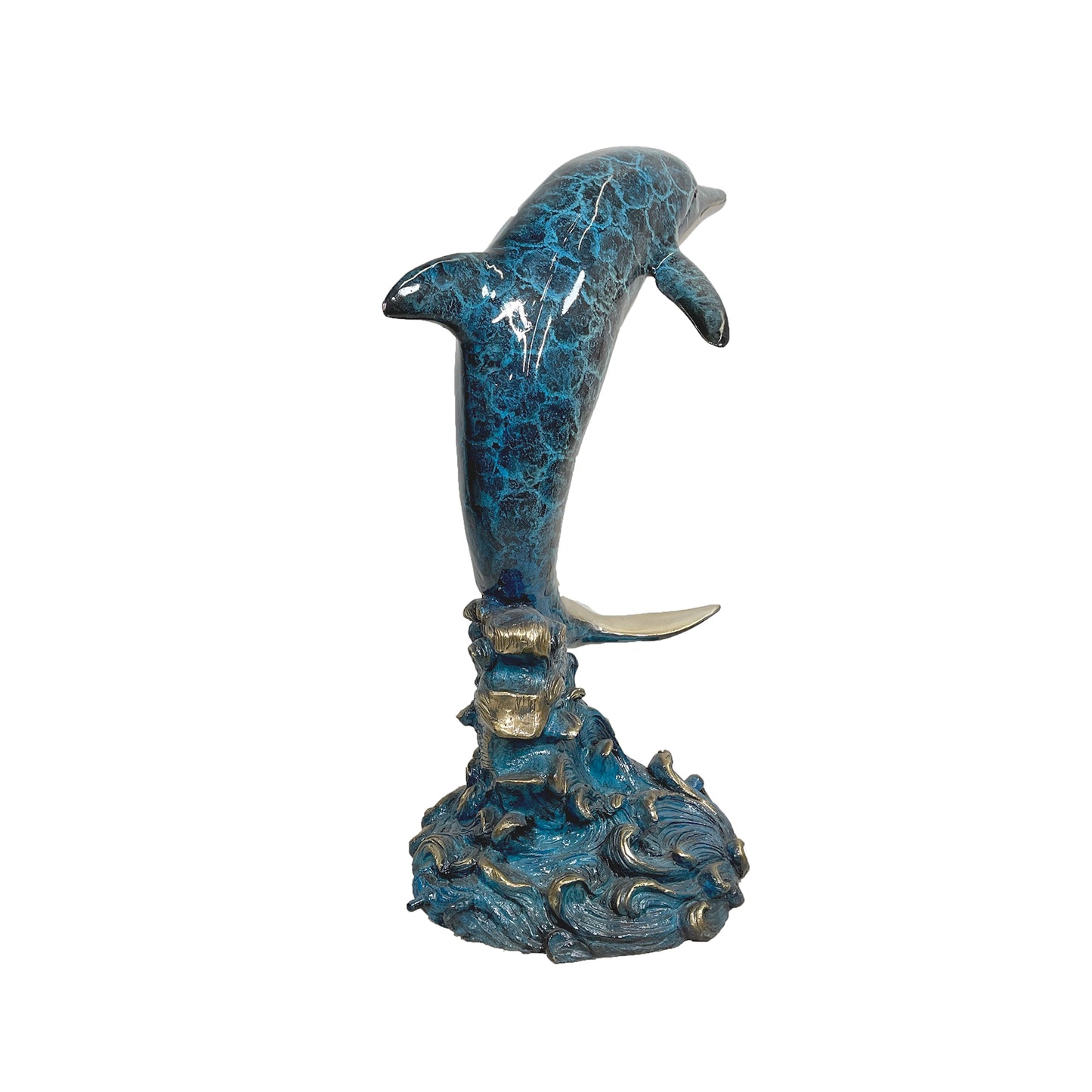 Dolphin Fountain Bronze Statue in Color Finish