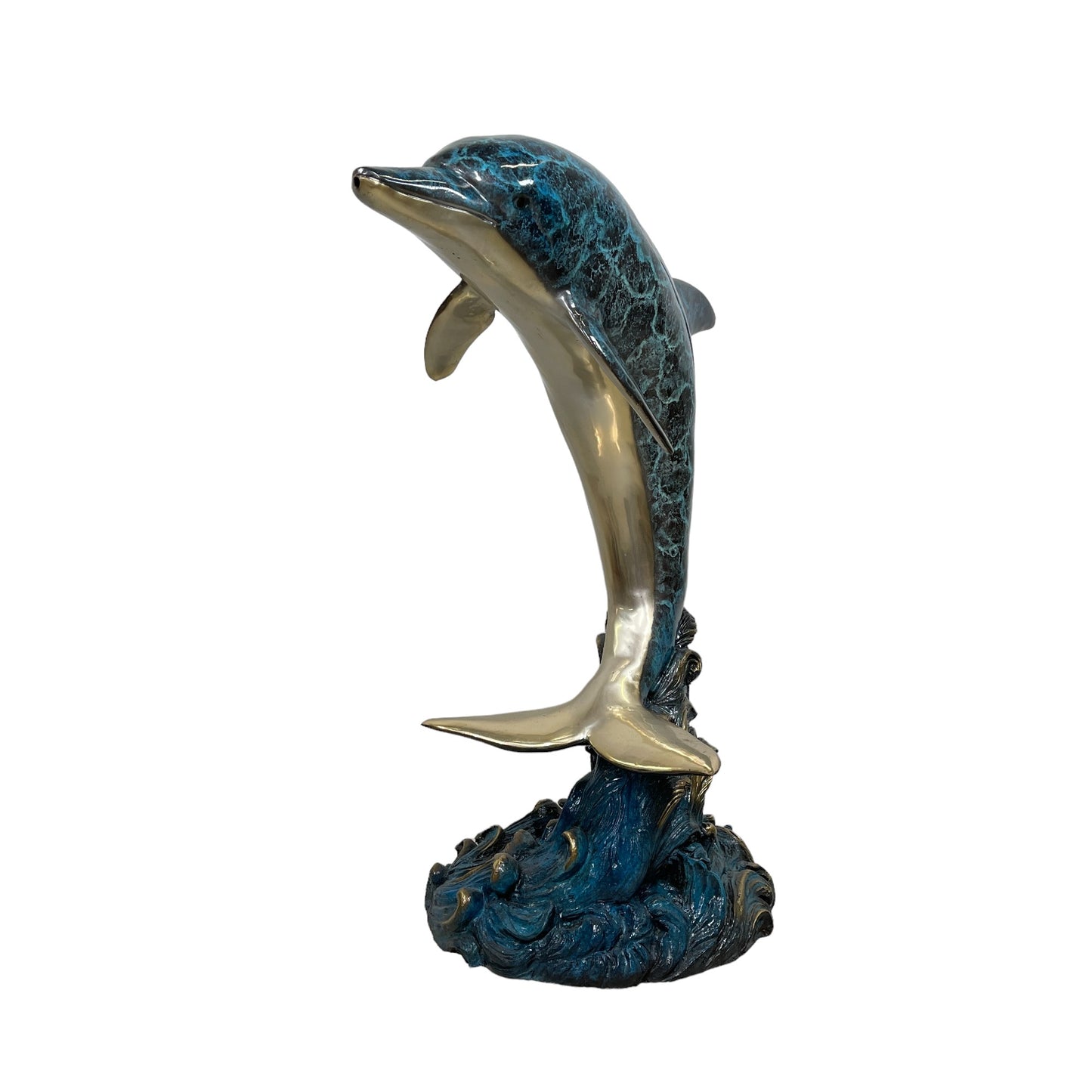 Dolphin Fountain Bronze Statue in Color Finish