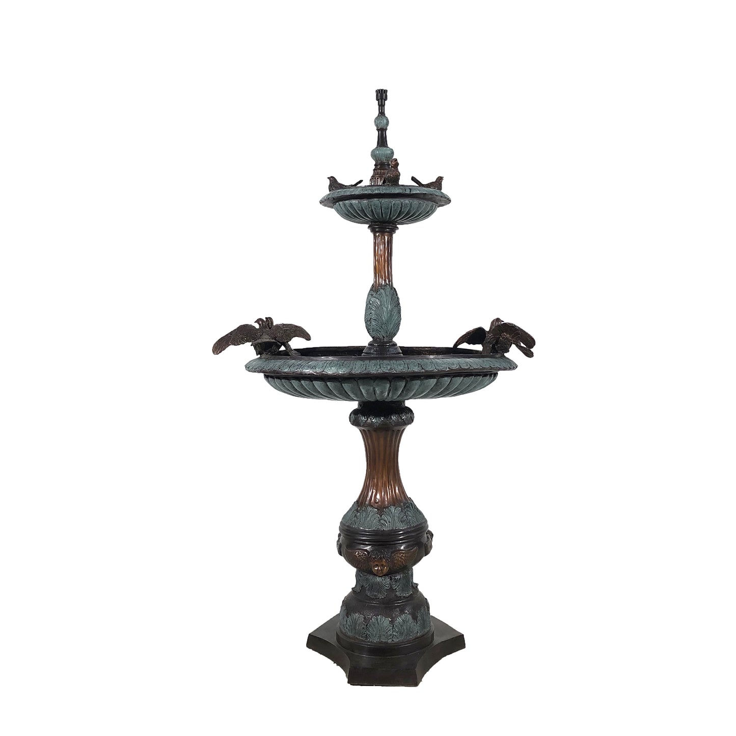 Classical Doves Two Tier Bronze Fountain