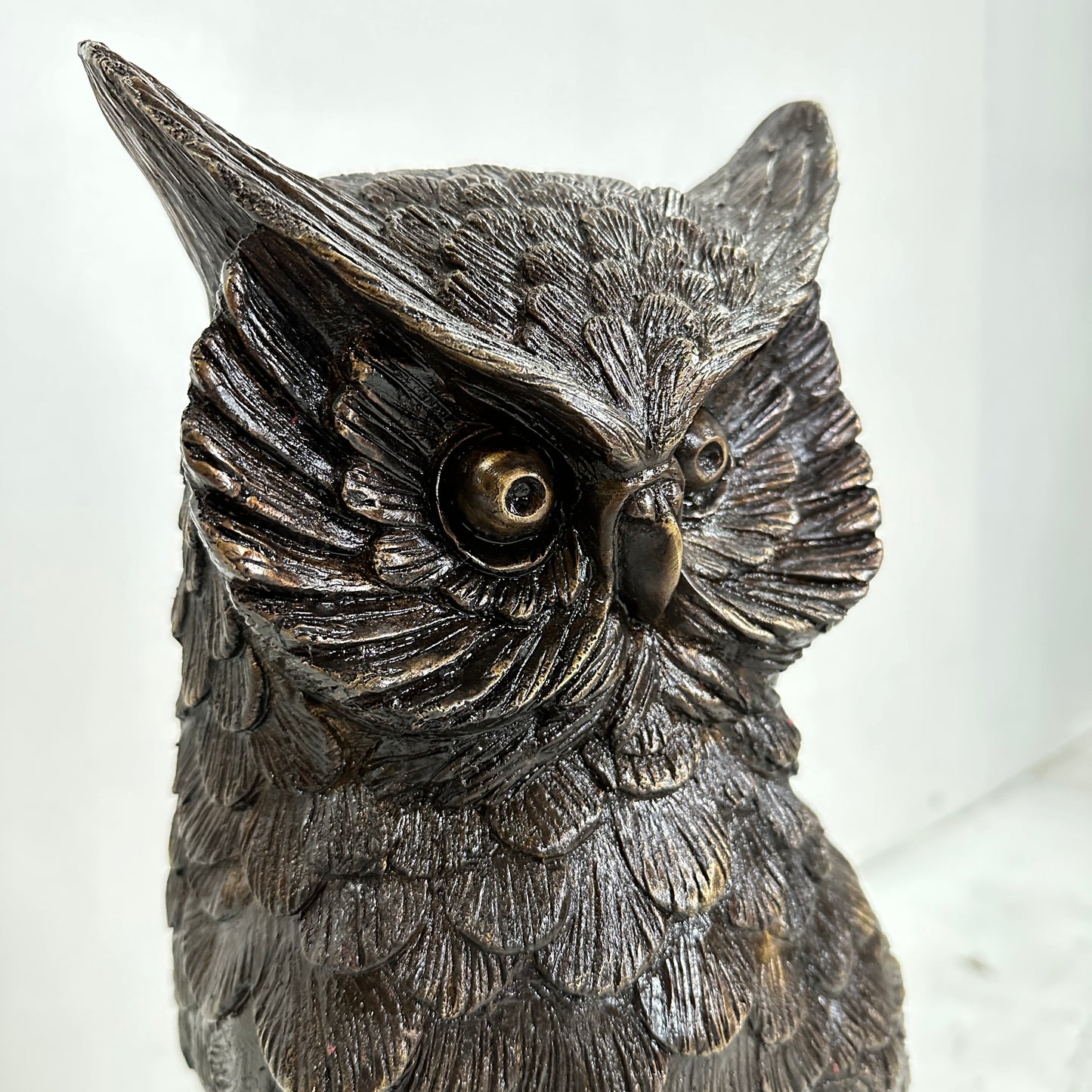 Owl on Tree Branch Bronze Statue