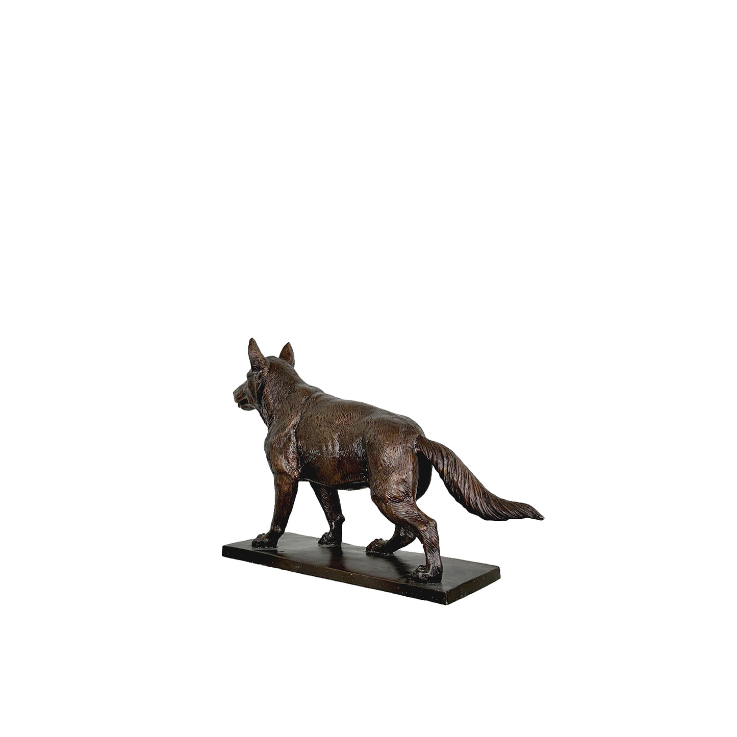 Standing German Shepherd Table-top Bronze Statue
