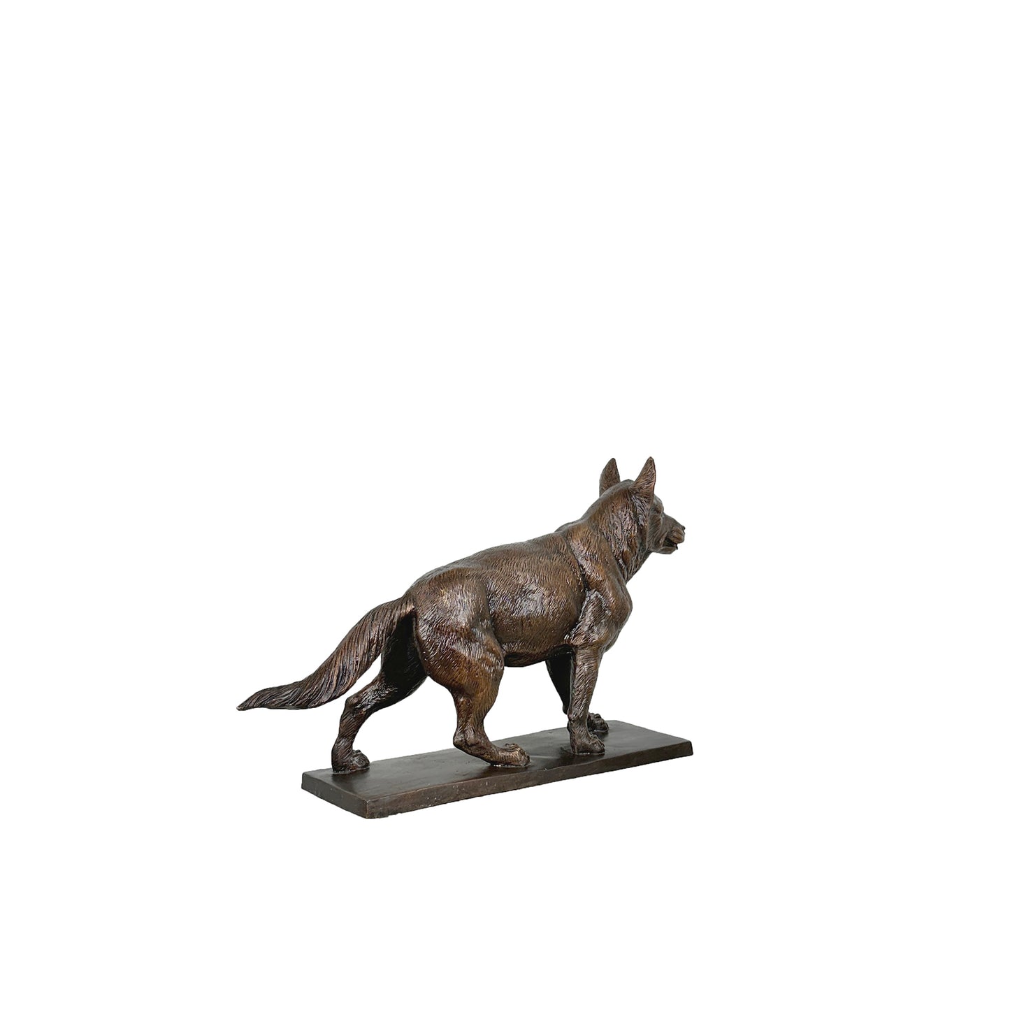 Standing German Shepherd Table-top Bronze Statue