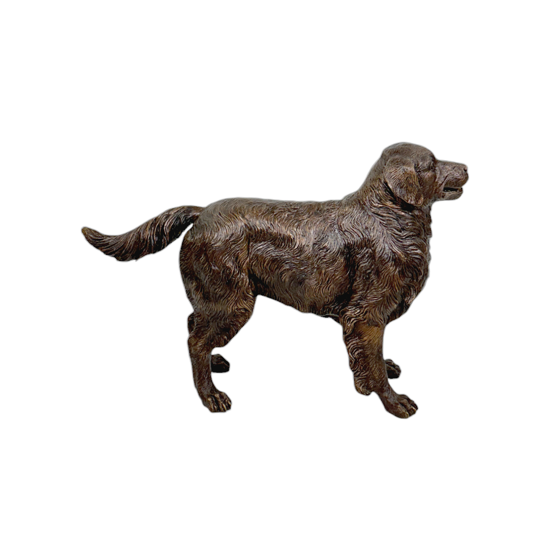 Golden Retriever Bronze Statue