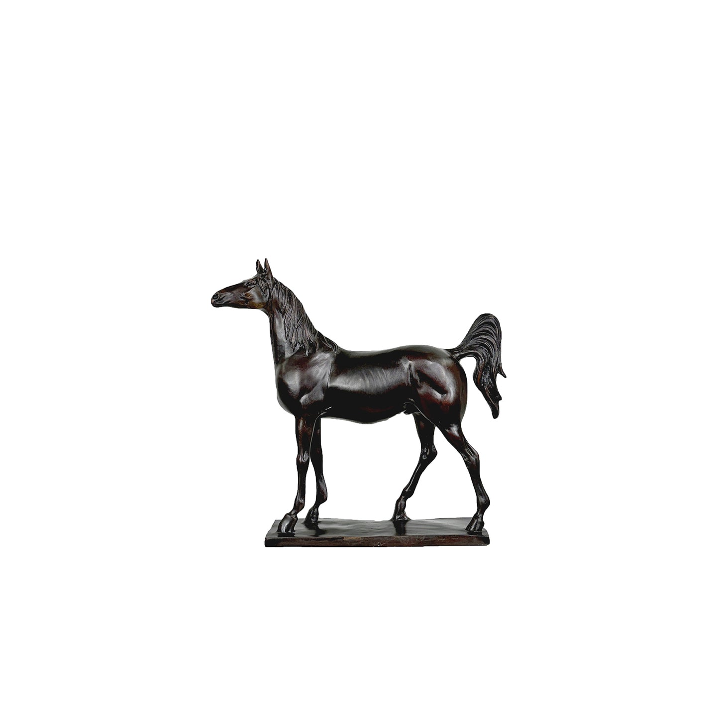 Standing Horse on Base Table-top Bronze Sculpture