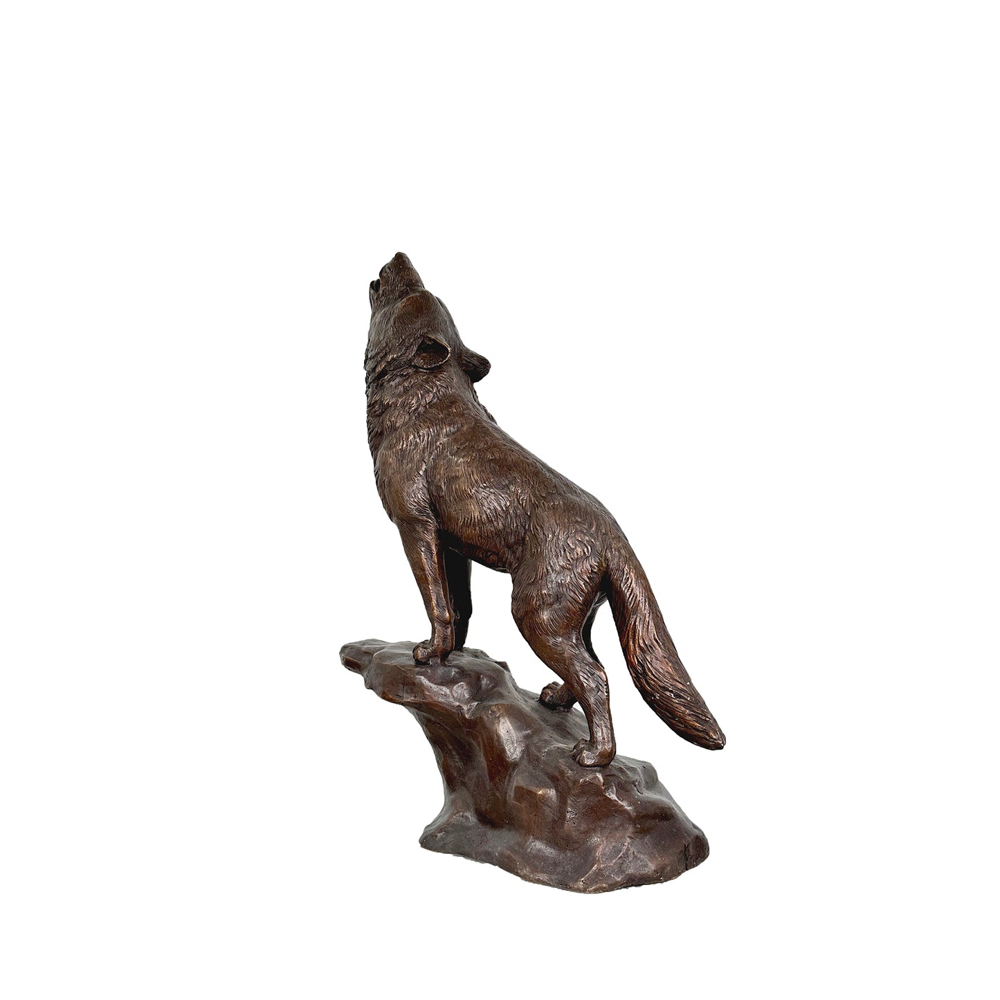 Howling Wolf Table-top Bronze Statue