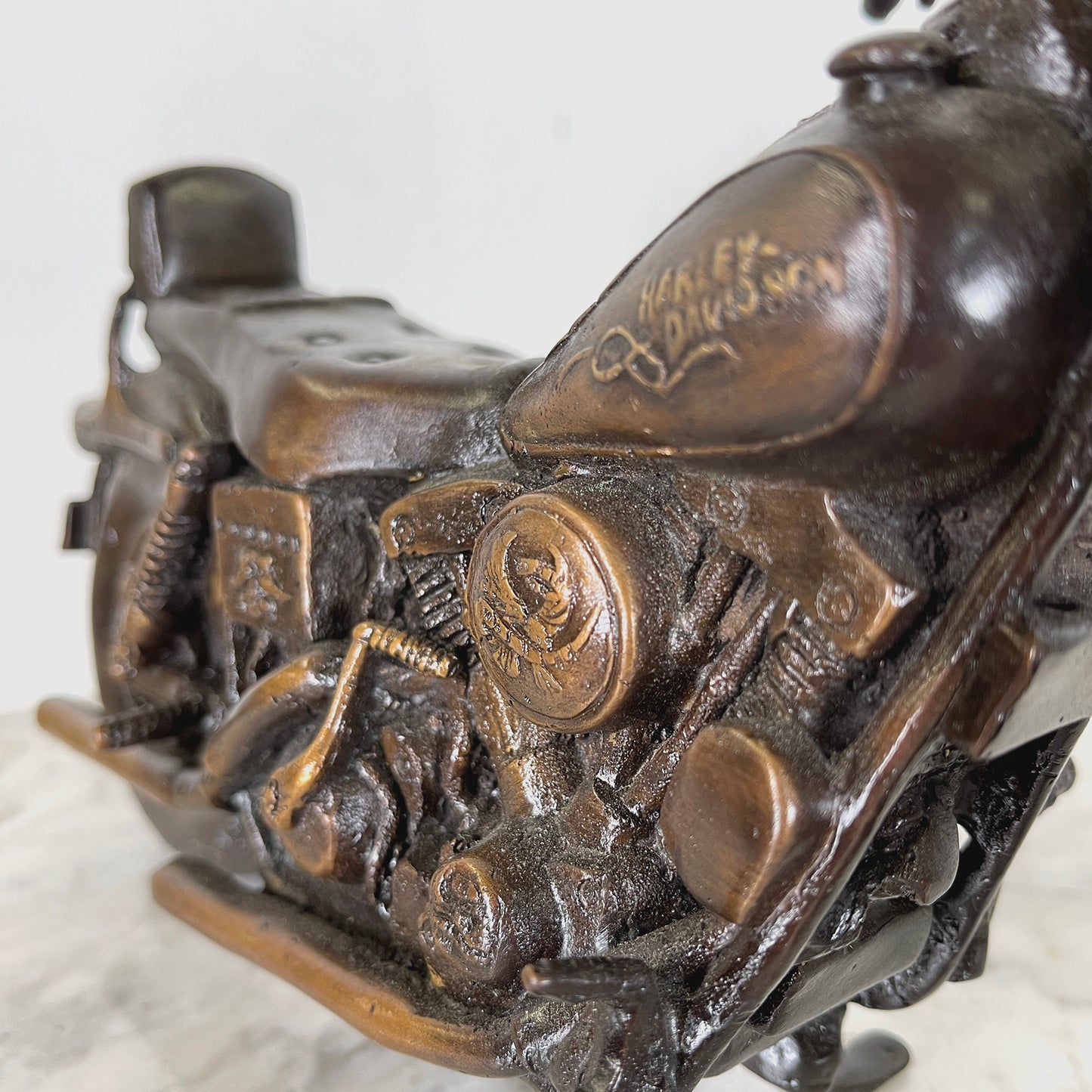 Motorcycle Table-top Bronze Statue