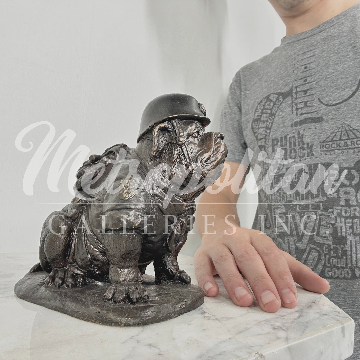 Soldier Bulldog Table-top Sculpture