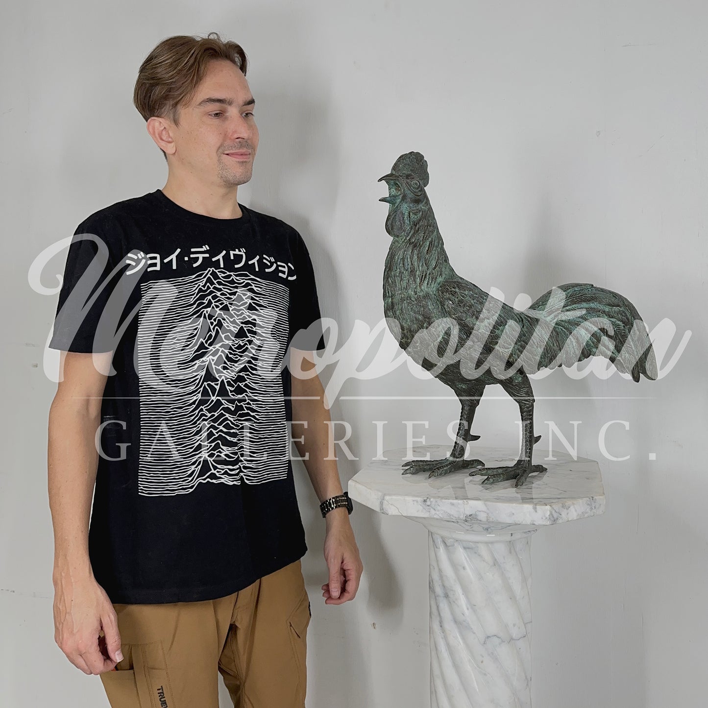 Rooster Bronze Statue