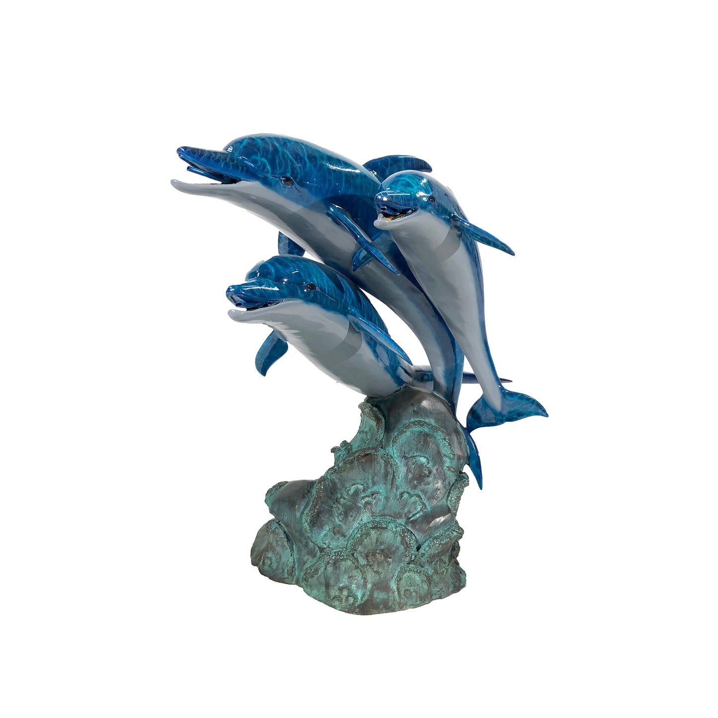 Three Dolphins Fountain Bronze Statue