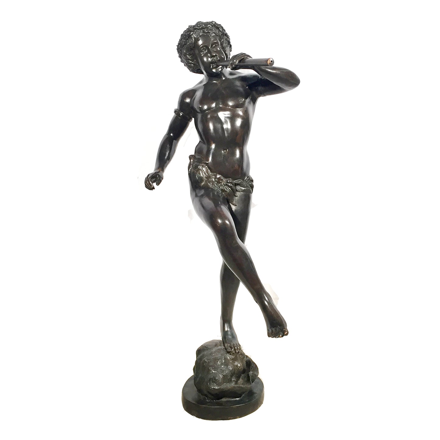 Classical Boy with Flute Bronze Fountain Statue