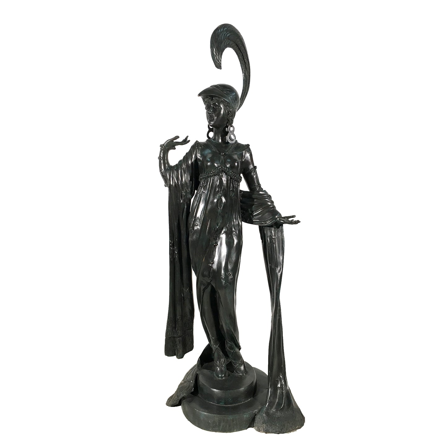 1900's Art Deco Lady Bronze Statue