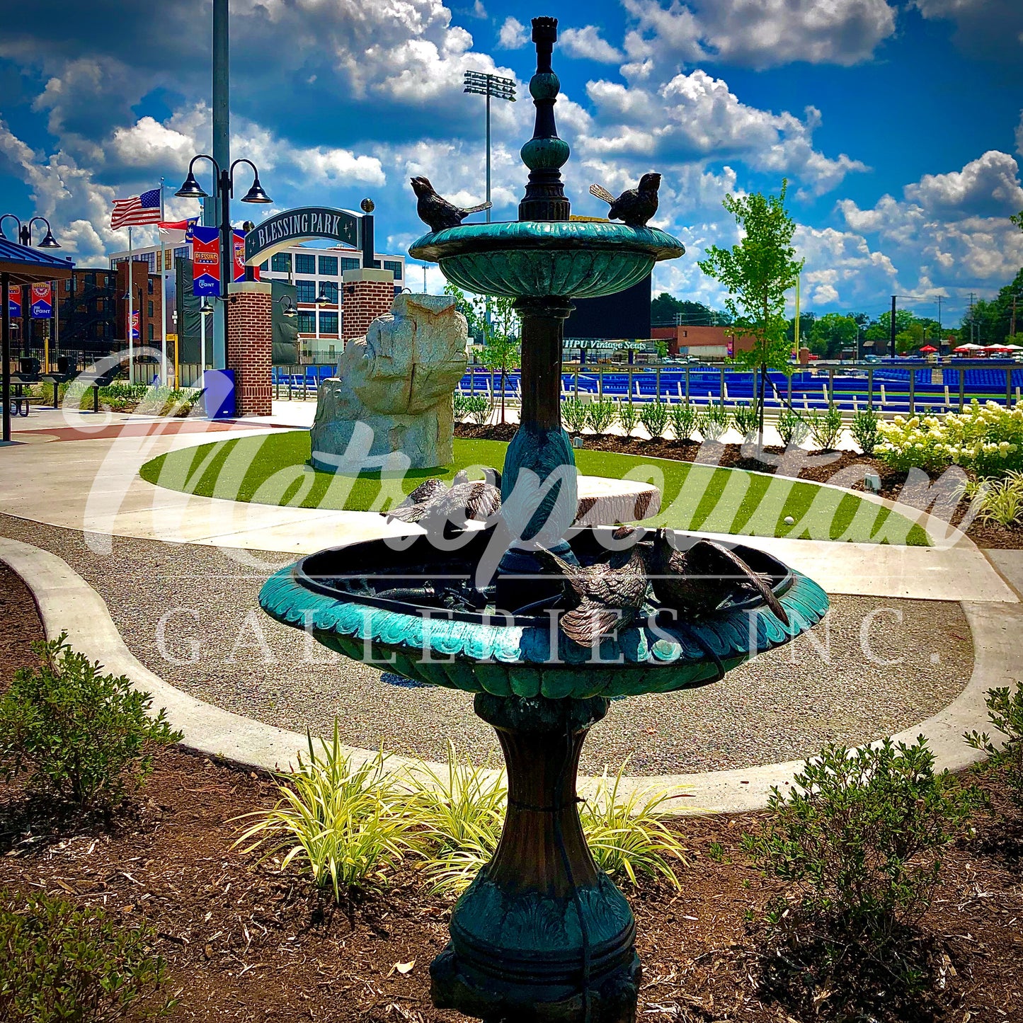 Classical Doves Two Tier Bronze Fountain