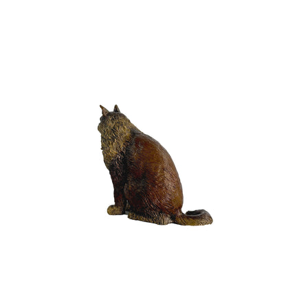 Sitting Cat Bronze Statue
