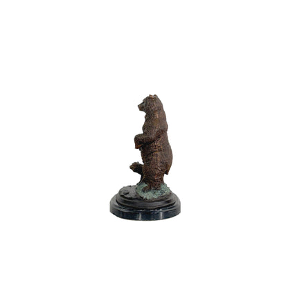 Standing Bear & Cub Table-top Bronze Statue