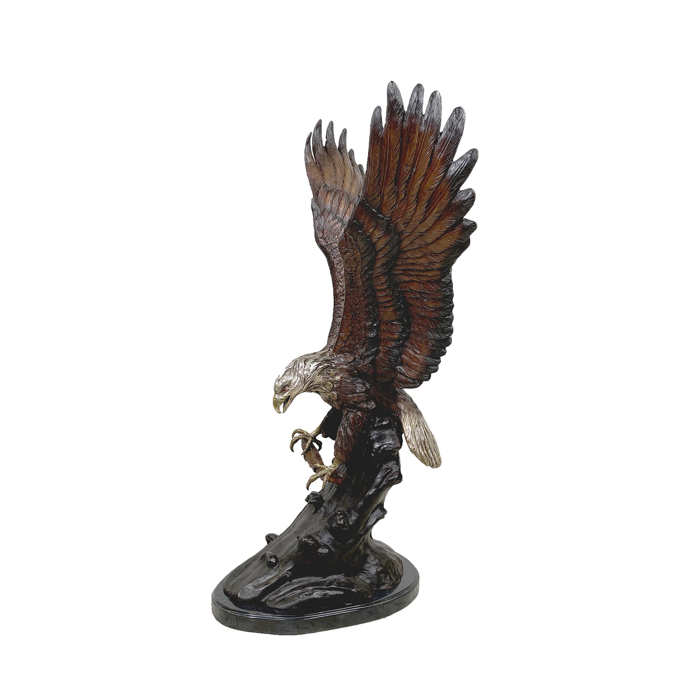 Eagle catching Fish Table-top Bronze Statue
