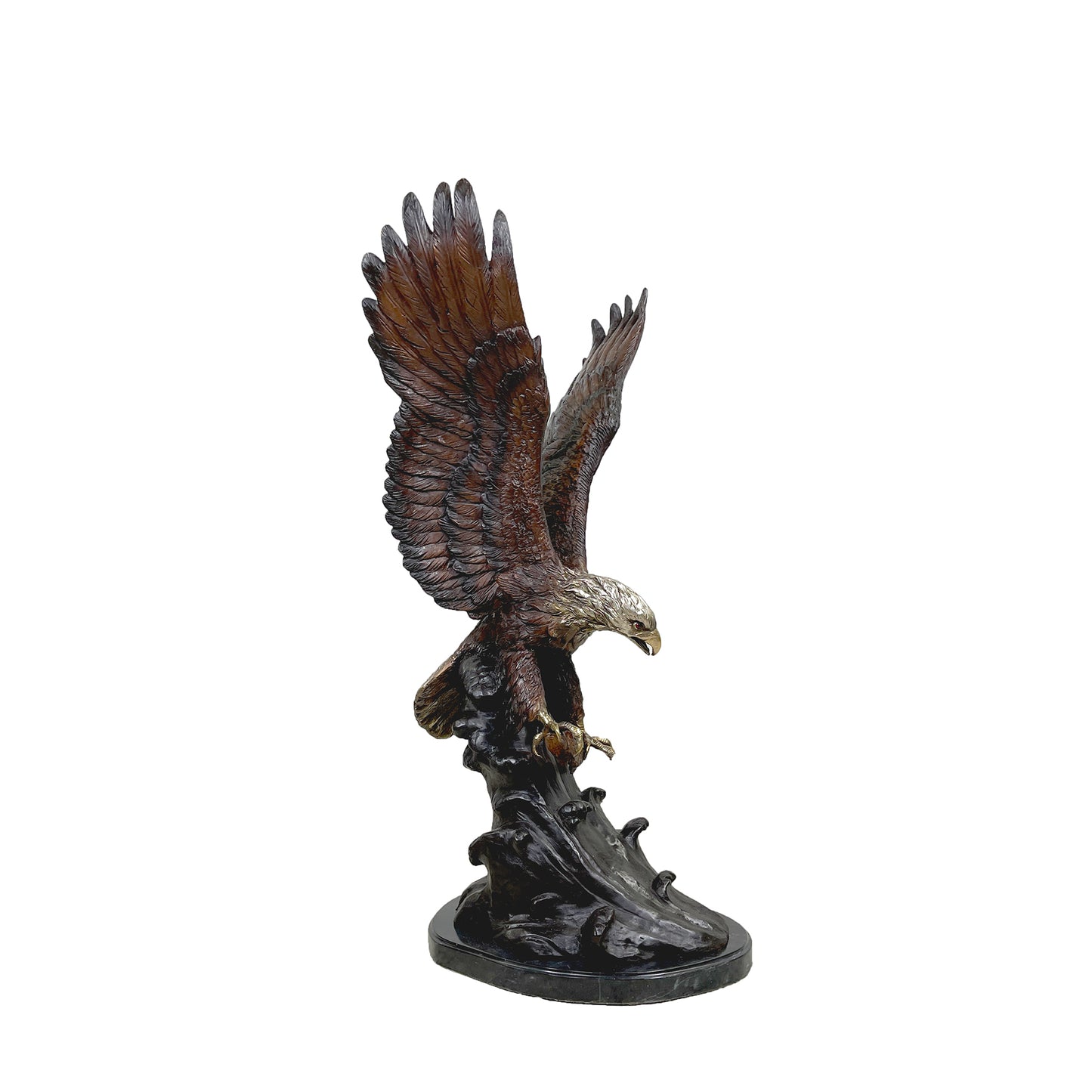 Eagle catching Fish Table-top Bronze Statue