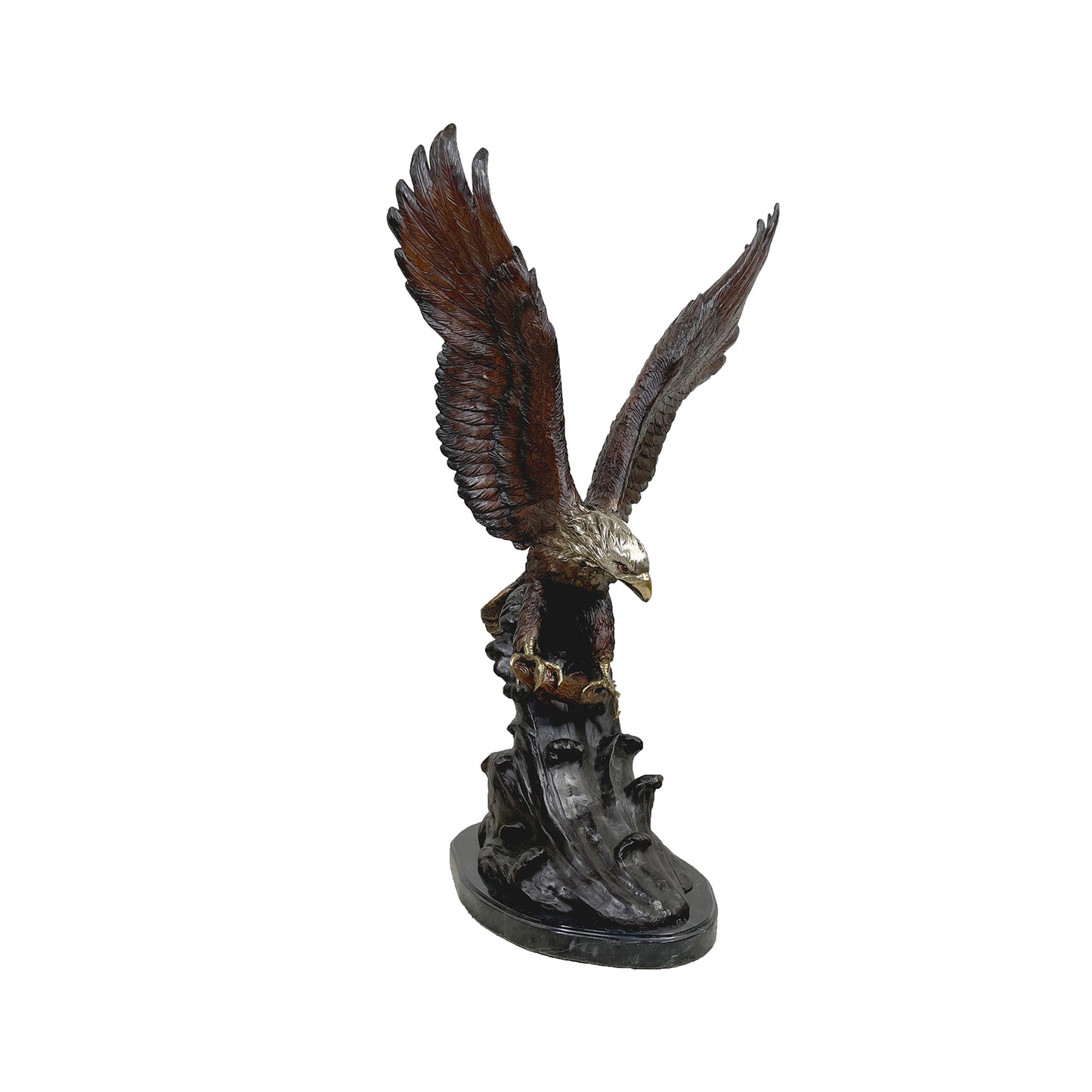 Eagle catching Fish Table-top Bronze Statue