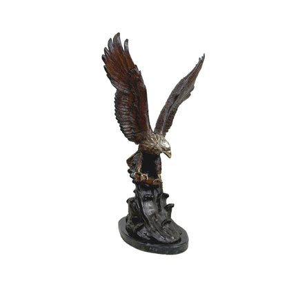 Eagle catching Fish Table-top Bronze Statue