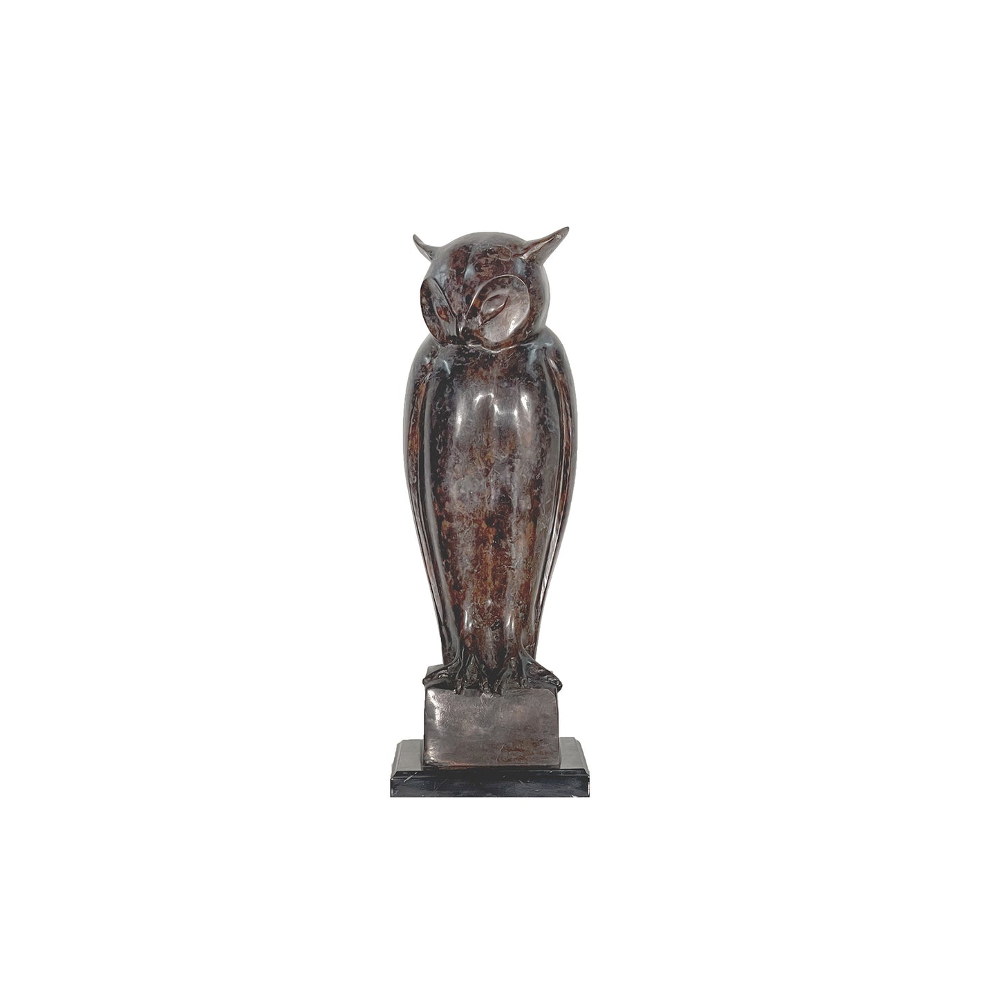 Contemporary Owl Table-top Bronze Statue