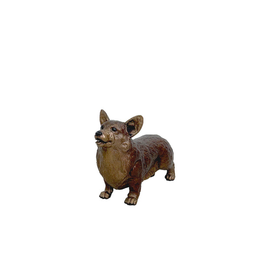 Corgi Dog Bronze Statue