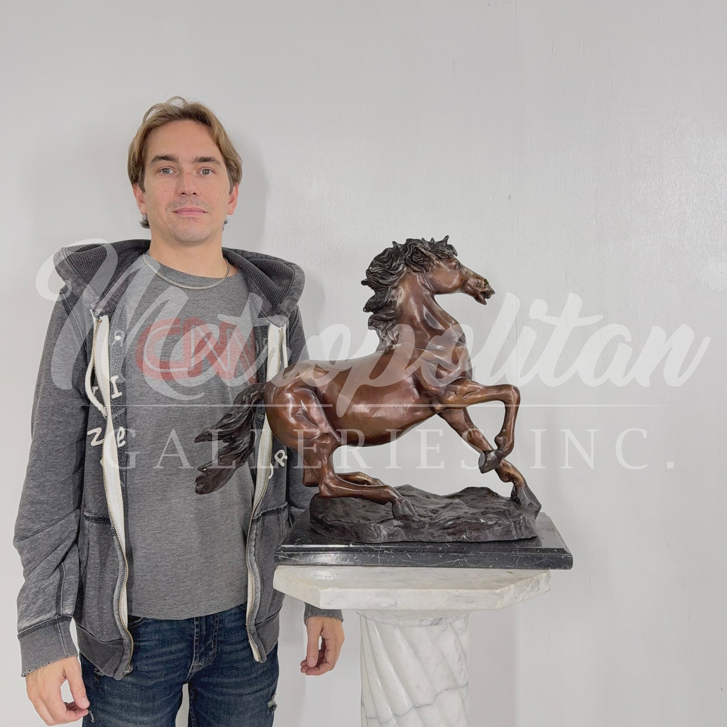 Trotting Horse Table-top Bronze Statue