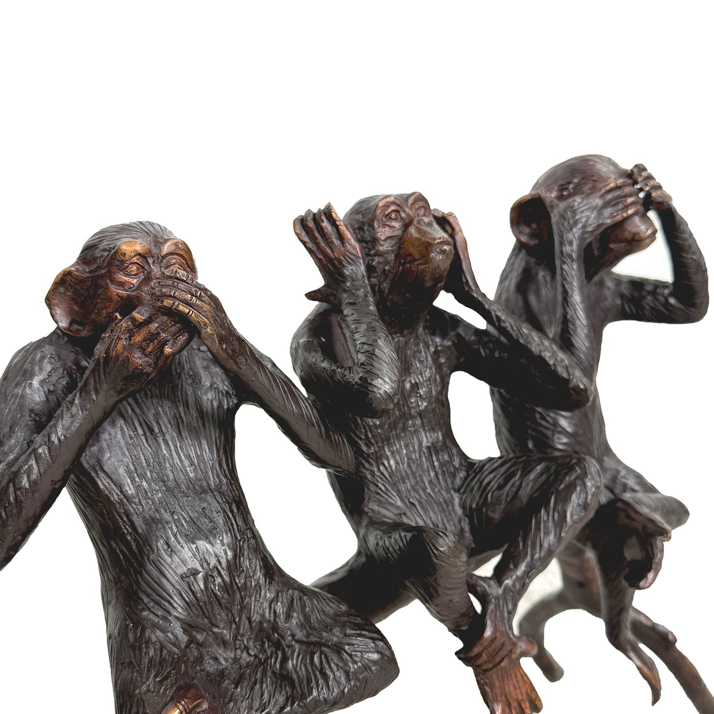 Three Wise Monkeys Table-top Bronze Statue