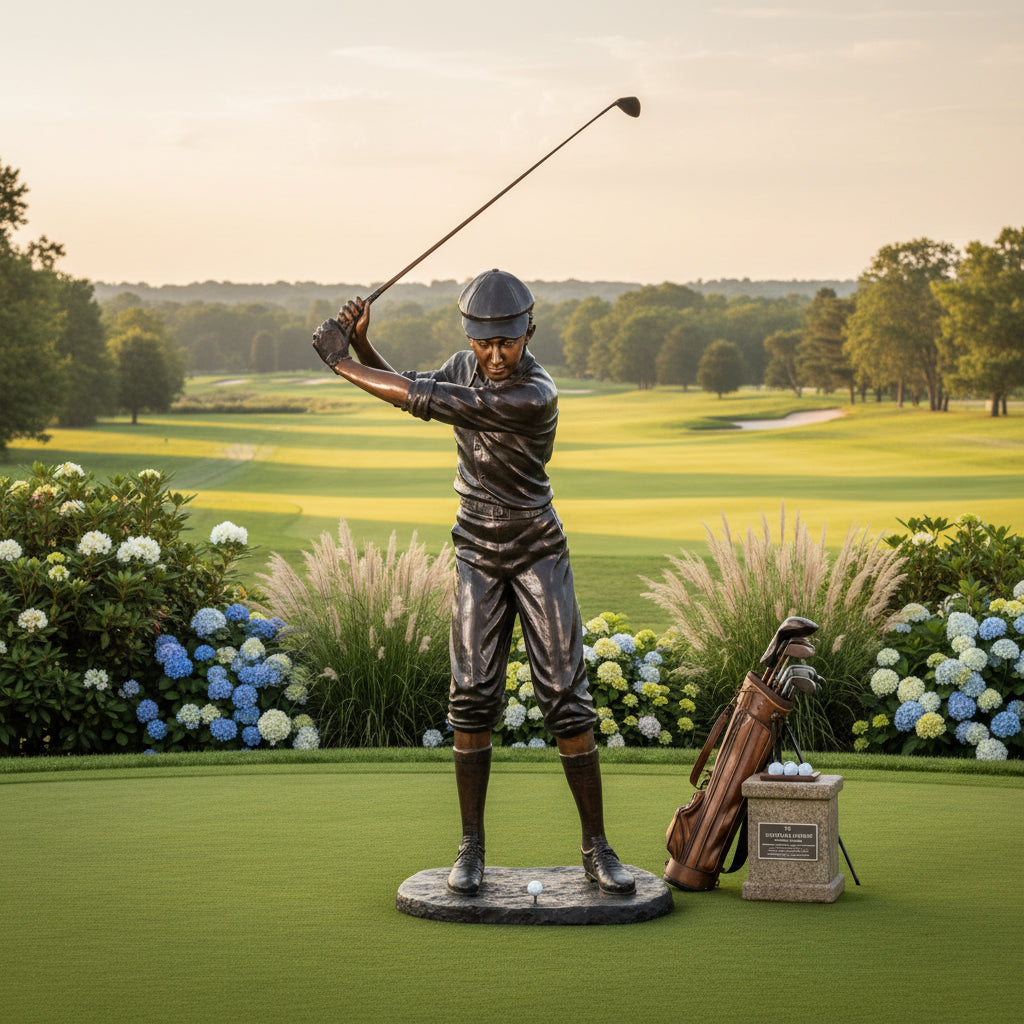 Life-size Male Golfer Bronze Statue