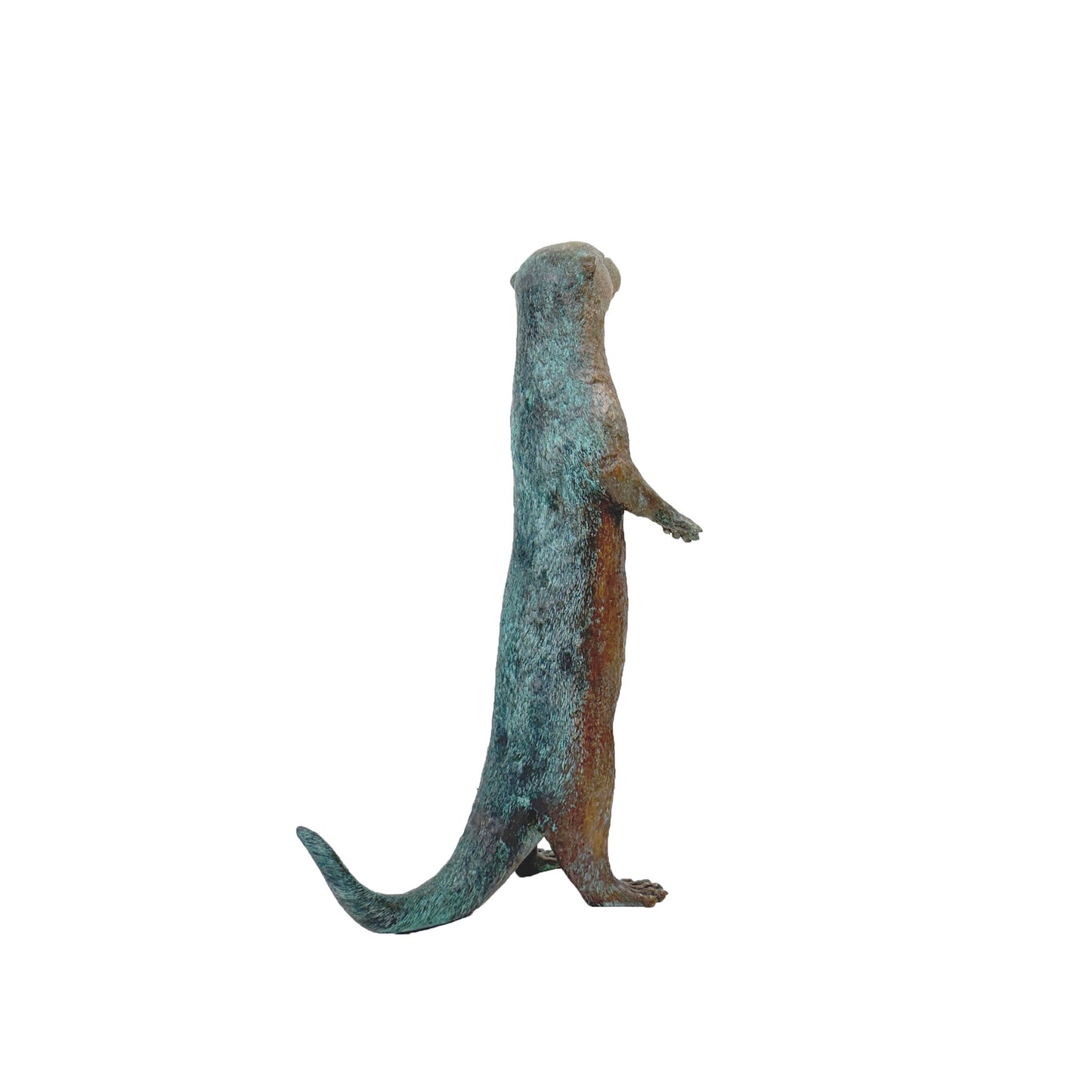 Standing Otter Bronze Fountain Statue