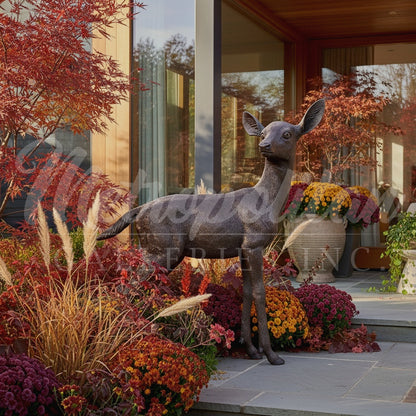 Fawn Bronze Statue - Alice