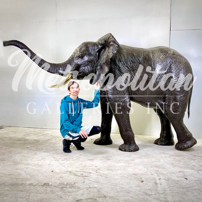 Life-size Elephant Fountain Bronze Statue