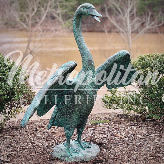 Swan Fountain Bronze Statue