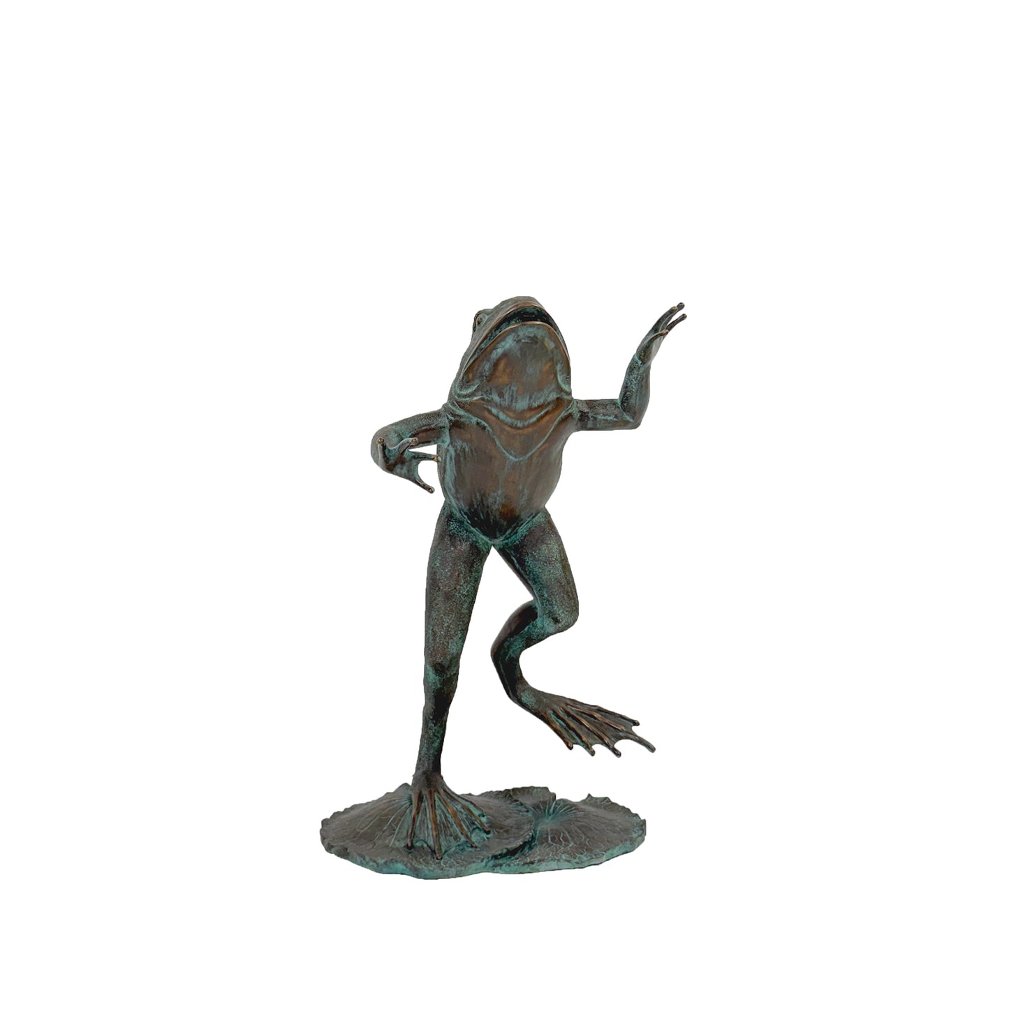 Large Jumping Frog Bronze Fountain