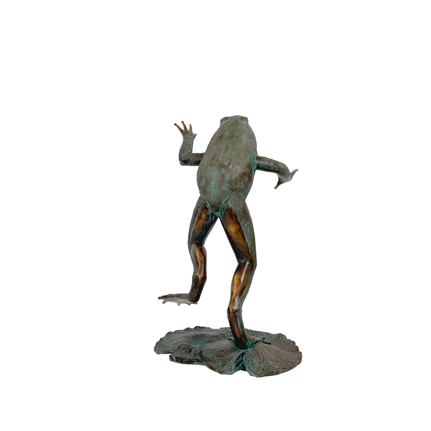 Large Jumping Frog Bronze Fountain