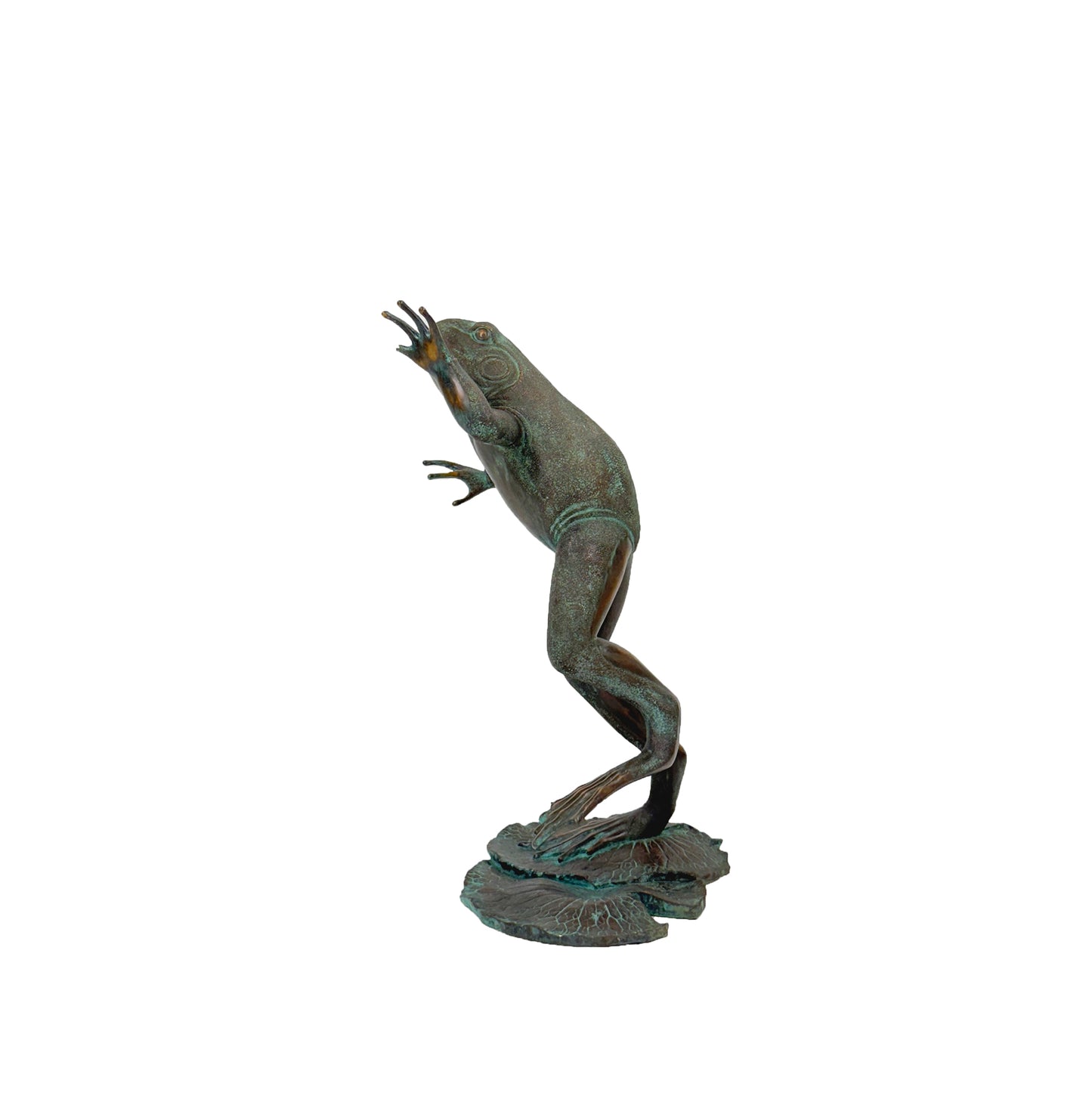 Large Jumping Frog Bronze Fountain