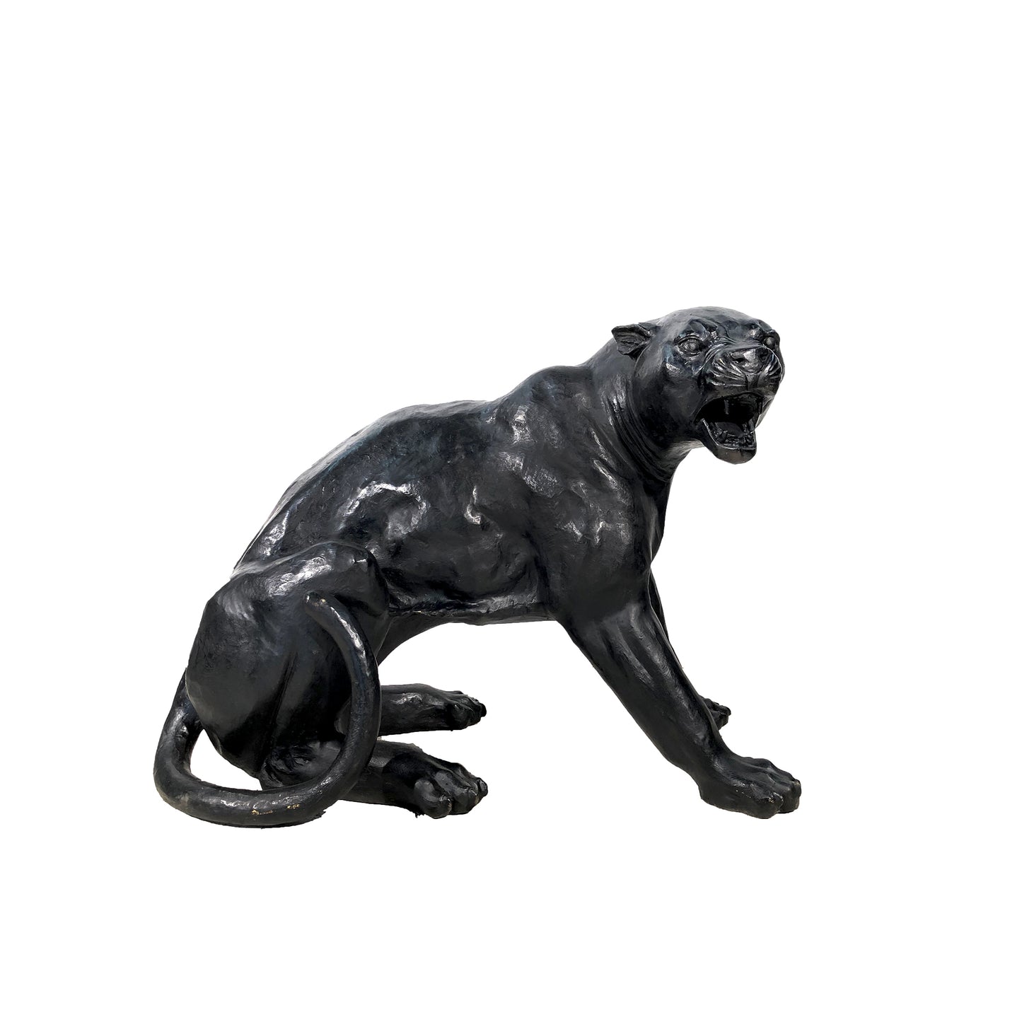 Fighting Panthers Bronze Statue Set