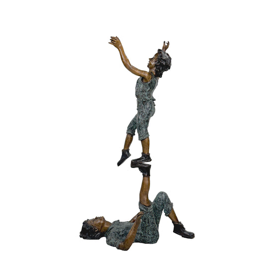 Acrobatic Boys Bronze Statue