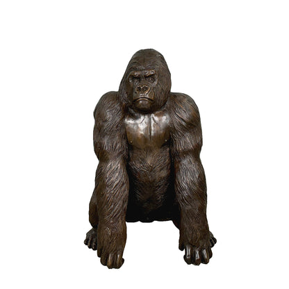 Sitting Gorilla Bronze Statue