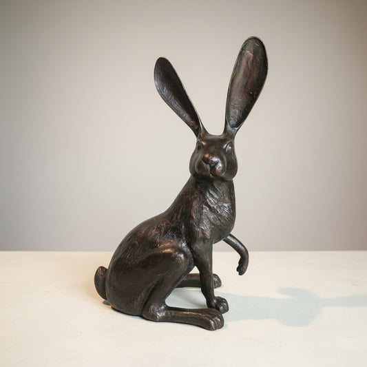 Sitting Rabbit Table-top Bronze Statue