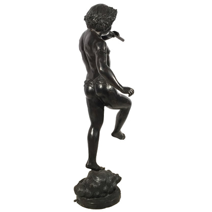 Classical Boy with Flute Bronze Fountain Statue