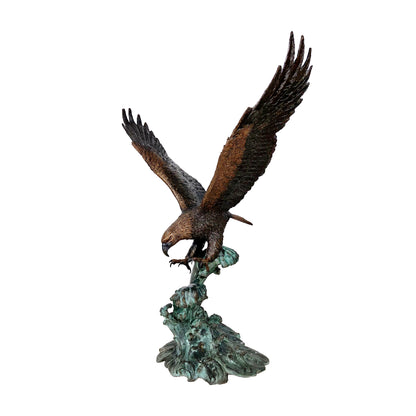 Eagle on Wave Bronze Statue