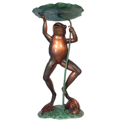 Lily Pad Frog Fountain Bronze Statue