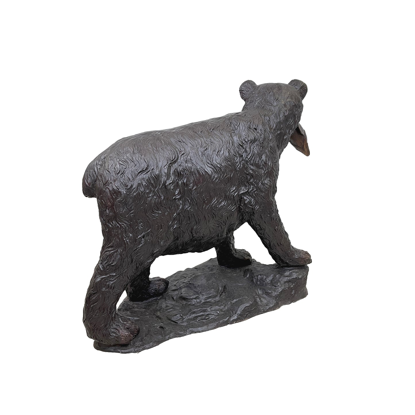 Bear caught a Fish Bronze Statue