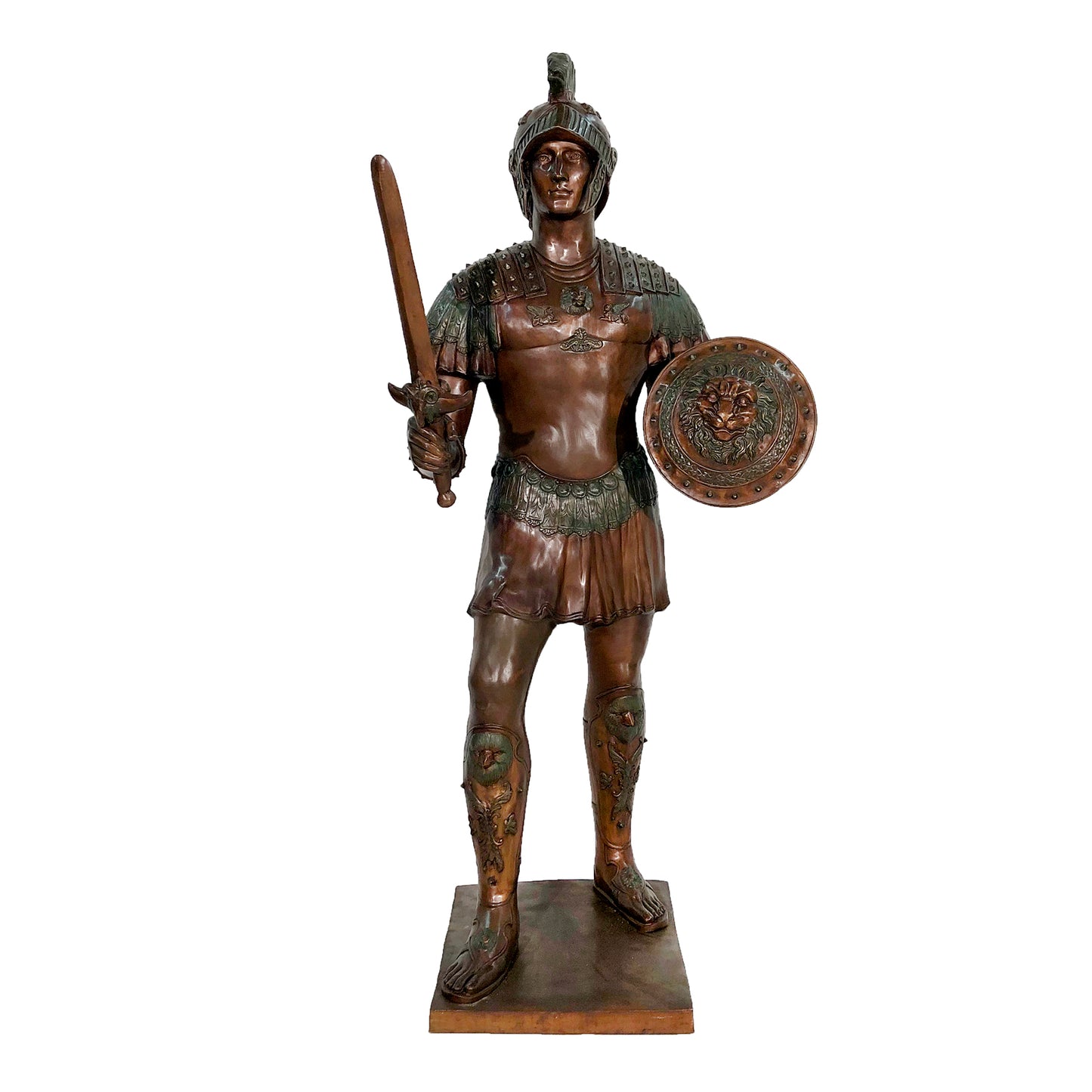 Large Standing Spartan Bronze Statue