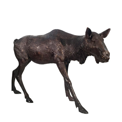 Female Moose Bronze Statue