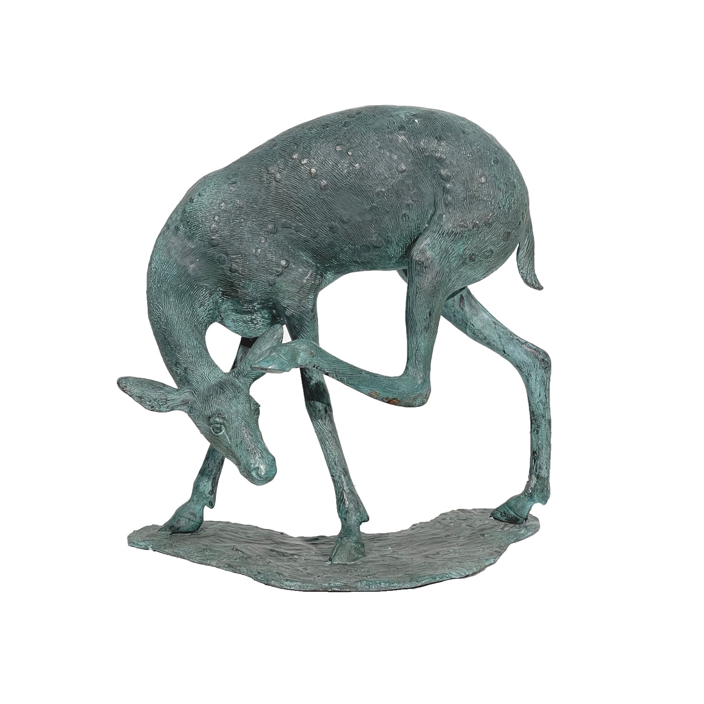 Fawn Scratching Head Bronze Sculpture