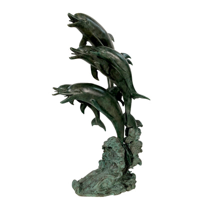 Five Jumping Dolphins Fountain Bronze Statue