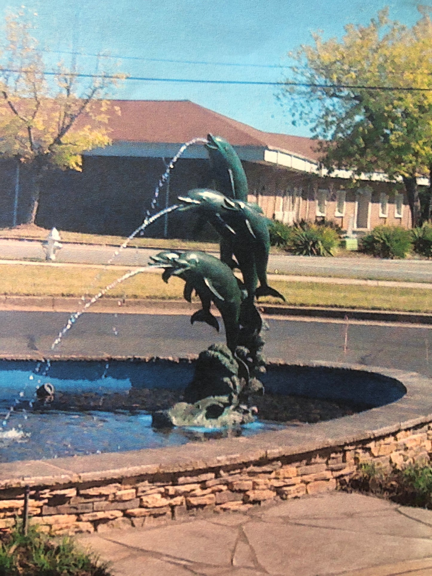 Five Jumping Dolphins Fountain Bronze Statue