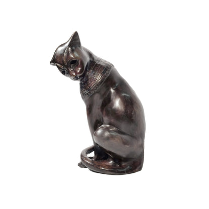 Egyptian Cat Bronze Statue Table-Top Sculpture