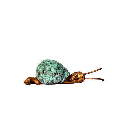 Mini Snail Baby Table-top Bronze Statue