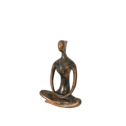 Contemporary Meditation Table-top Bronze Statue